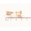 Серьги Xuping Цвет Позолота 18K английский замок Инкрустация кристаллами и жемчугом фото №2