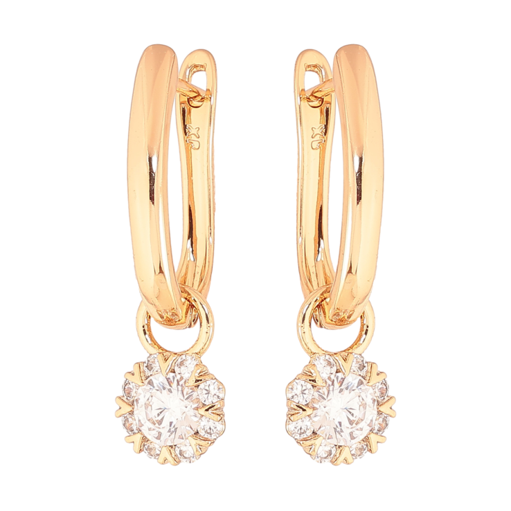 Серьги Xuping Цвет Позолота 18K английский замок Кристальные подвески 2 в 1 фото №23 Серьги Xuping Цвет Позолота 18K английский замок Кристальные подвески 2 в 1 фото №23