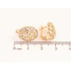Серьги Xuping Цвет Позолота 18K английский замок Овалы с россыпью кристаллов фото №2 Серьги Xuping Цвет Позолота 18K английский замок Овалы с россыпью кристаллов фото №2