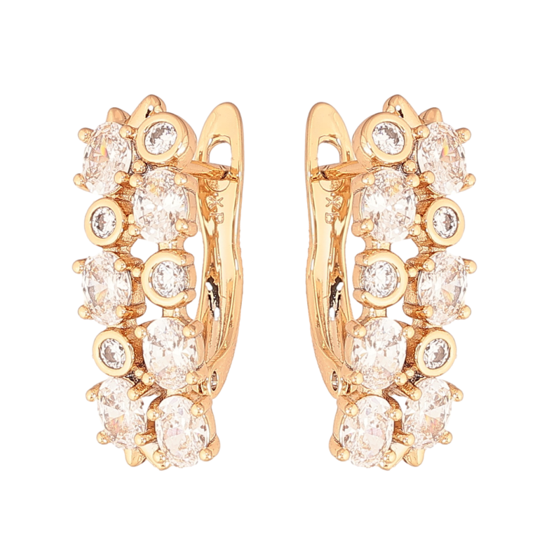 Серьги Xuping Цвет Позолота 18K английский замок Инкрустация кристаллами фото №1 Серьги Xuping Цвет Позолота 18K английский замок Инкрустация кристаллами фото №1