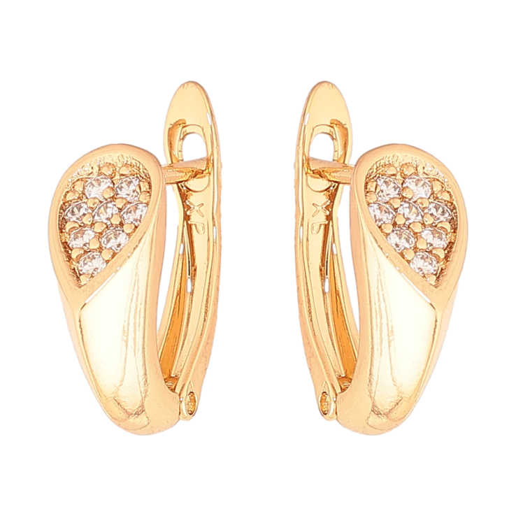 Серьги Xuping Цвет Позолота 18K английский замок Инкрустация кристаллами фото №16