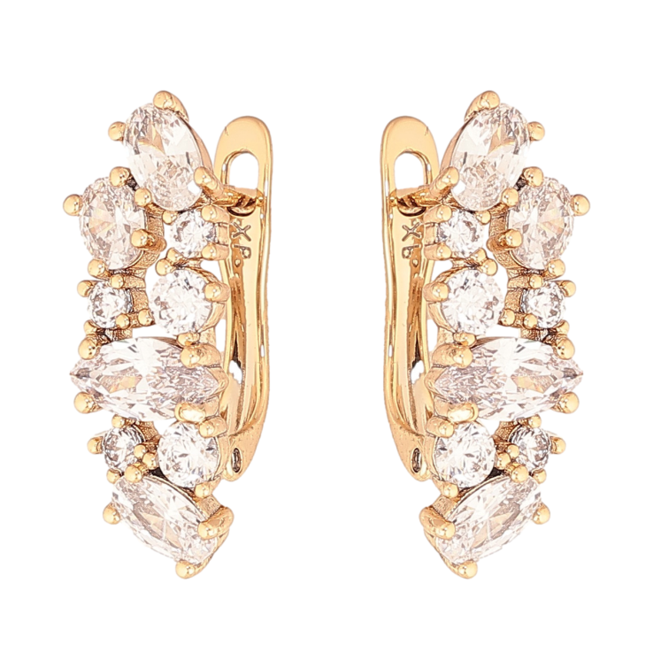Серьги Xuping Цвет Позолота 18K английский замок Инкрустация кристаллами фото №21