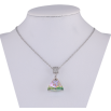 Кулон Xuping цвет Родий с кр-ми Swarovski на цепочке Кристалл Vitrail Light размер 40-46см х 2мм фото №2 Кулон Xuping цвет Родий с кр-ми Swarovski на цепочке Кристалл Vitrail Light размер 40-46см х 2мм фото №2