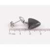 Серьги Xuping TTM Stainless Steel цвет Родий пусеты Подвески с черной керамикой фото №2 Серьги Xuping TTM Stainless Steel цвет Родий пусеты Подвески с черной керамикой фото №2