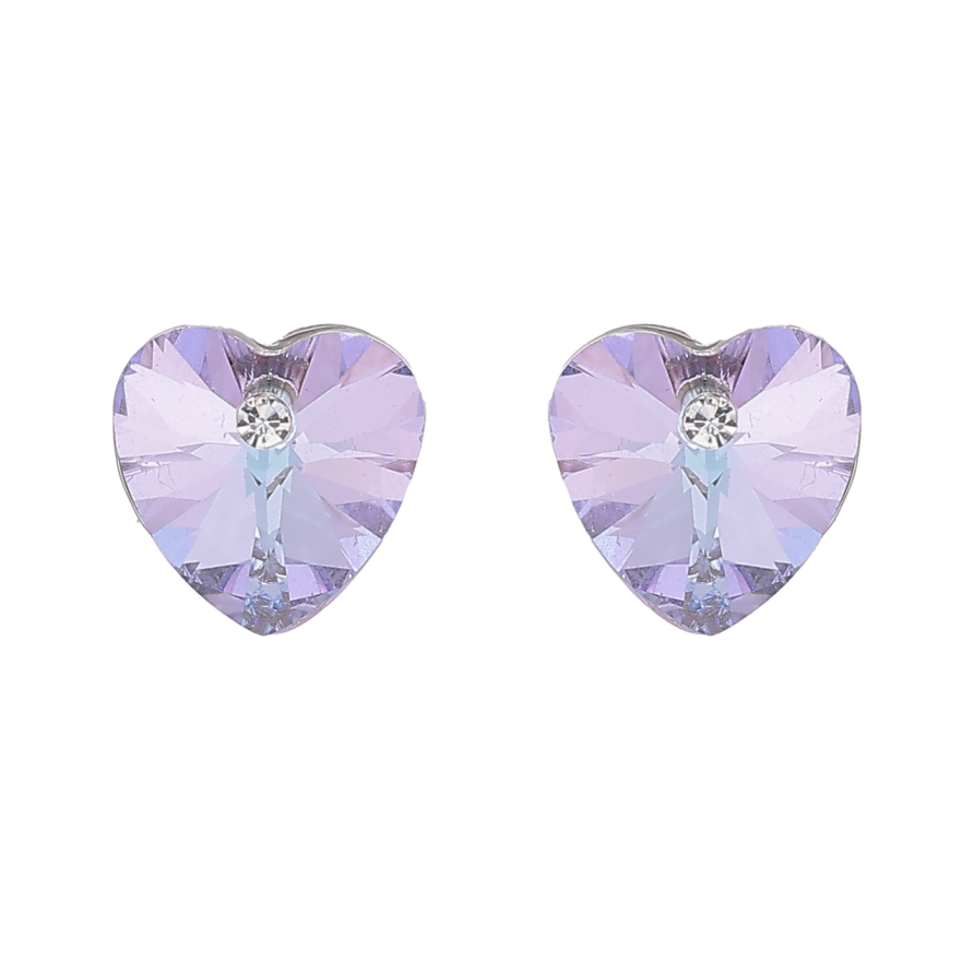 Сережки Xuping колір Родій з кристалами Swarovski пусети Кристальні сердечка Paradise Shine фото №1 Сережки Xuping колір Родій з кристалами Swarovski пусети Кристальні сердечка Paradise Shine фото №1