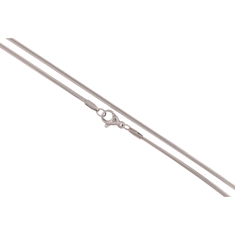 Ланцюжок Xuping ТТМ Stainless Steel колір Родій Плетіння Ювелірний шнур довжина 45см х 2мм фото №1 Ланцюжок Xuping ТТМ Stainless Steel колір Родій Плетіння Ювелірний шнур довжина 45см х 2мм фото №1