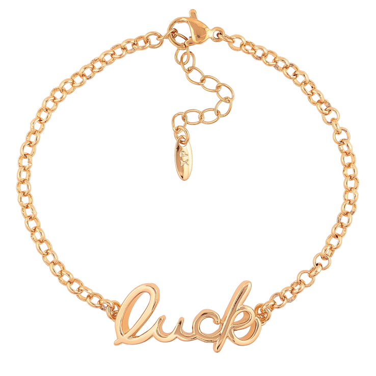 Браслет Xuping Колір Позолота 18K Ланцюжок з написом Luck розмір з дод. ланцюжком 17-21см х 3-12мм фото №6 Браслет Xuping Колір Позолота 18K Ланцюжок з написом Luck розмір з дод. ланцюжком 17-21см х 3-12мм фото №6