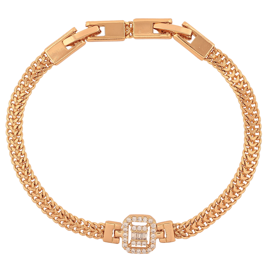 Браслет Xuping Цвет Позолота 18K Цепочка с кристальной вставкой размер с дополнительным замком 17, 19см х 5-10мм фото №1 Браслет Xuping Цвет Позолота 18K Цепочка с кристальной вставкой размер с дополнительным замком 17, 19см х 5-10мм фото №1