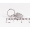 Серьги Xuping цвет Родий подвески на колечках Сердечки с инкрустацией кристаллами фото №2 Серьги Xuping цвет Родий подвески на колечках Сердечки с инкрустацией кристаллами фото №2