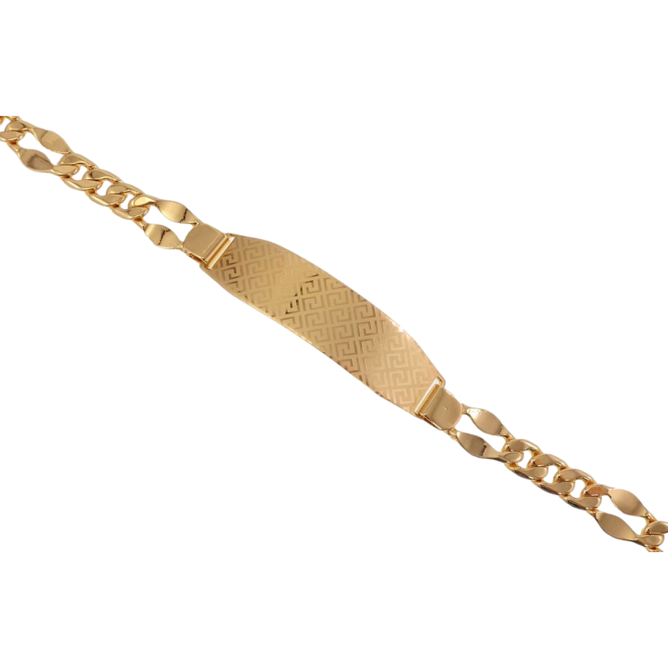 Браслет Xuping Позолота 18K Панцирное Плетение и Пластина Тиснение Греческий Орнамент размер 19,5 см фото №22 Браслет Xuping Позолота 18K Панцирное Плетение и Пластина Тиснение Греческий Орнамент размер 19,5 см фото №22
