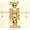 Браслет Xuping Позолота 18K Комбинированное Плетение Декор Полусферы размер 20 см фото №3
