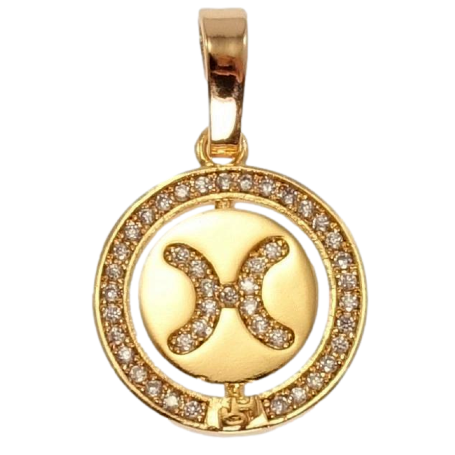 Кулон Xuping Позолота 18 К Знак Зодіаку Риби Інкрустація Цирконій фото №1 Кулон Xuping Позолота 18 К Знак Зодіаку Риби Інкрустація Цирконій фото №1