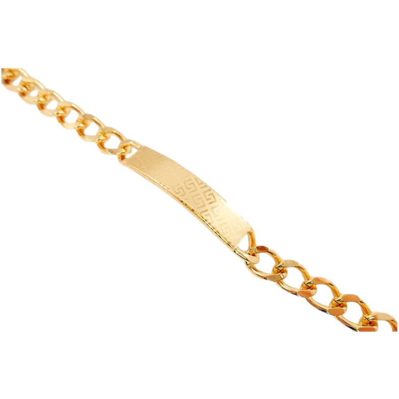 Браслет Xuping Позолота 18K Панцирне Плетіння та Декоративна Пластина з Грецьким Візерунком довжина 20,5 см х 1 фото №5 Браслет Xuping Позолота 18K Панцирне Плетіння та Декоративна Пластина з Грецьким Візерунком довжина 20,5 см х 1 фото №5