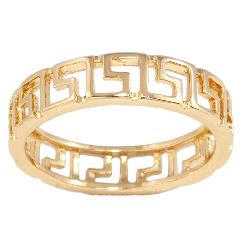 Каблучка Xuping Позолота 18K Меандрова Лінія фото №5 Каблучка Xuping Позолота 18K Меандрова Лінія фото №5