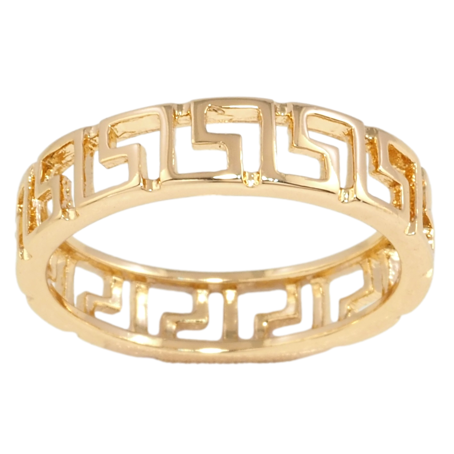 Кольцо Xuping Позолота 18K Меандровая Линия фото №1 Кольцо Xuping Позолота 18K Меандровая Линия фото №1