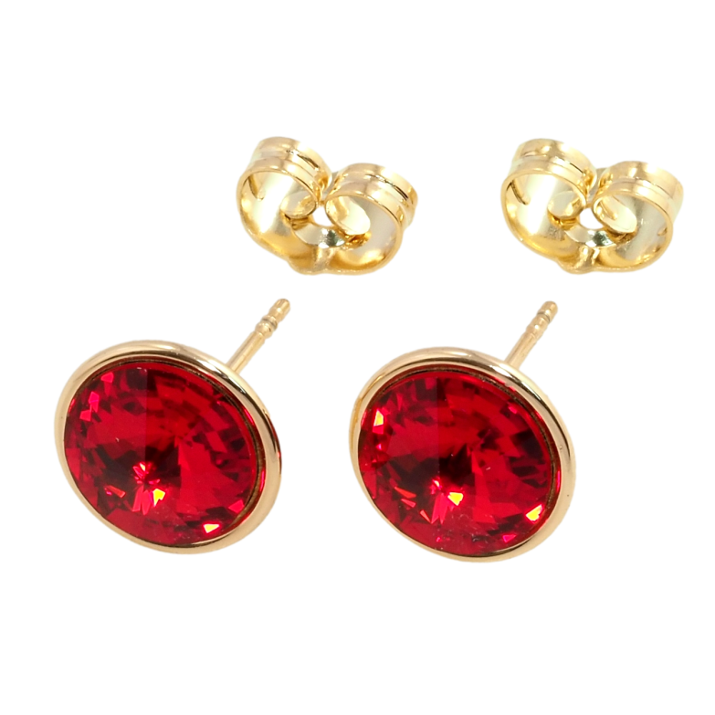 Сережки Xuping колір 18K з кристалами Swarovski пусети Кристал Глуха Оправа ø 8мм фото №1 Сережки Xuping колір 18K з кристалами Swarovski пусети Кристал Глуха Оправа ø 8мм фото №1