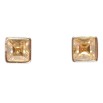 Серьги Xuping цвет Родий с кристаллами Swarovski пусеты Квадратный Песочно-Коричневый Кристалл 6х6 мм фото №2 Серьги Xuping цвет Родий с кристаллами Swarovski пусеты Квадратный Песочно-Коричневый Кристалл 6х6 мм фото №2