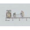 Серьги Xuping цвет Родий с кристаллами Swarovski пусеты Квадратный Песочно-Коричневый Кристалл 6х6 мм фото №3 Серьги Xuping цвет Родий с кристаллами Swarovski пусеты Квадратный Песочно-Коричневый Кристалл 6х6 мм фото №3