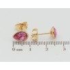 Сережки Xuping колір 18K з кристалами Swarovski пусети Рожевий Грушоподібний Кристал у Глухій Оправі фото №3