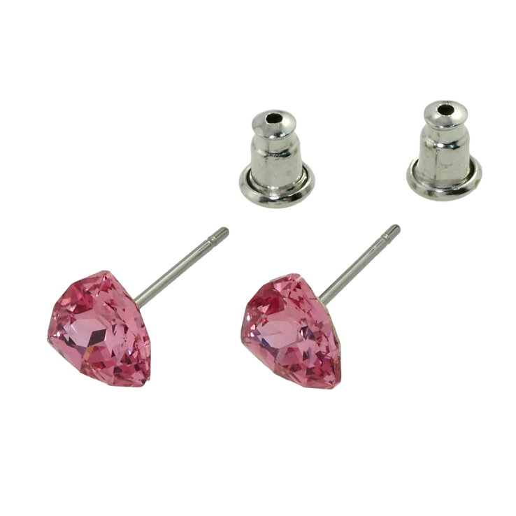 Серьги Xuping цвет Родий с кристаллами Swarovski пусеты Треугольный кристалл Rosaline 7 мм фото №9 Серьги Xuping цвет Родий с кристаллами Swarovski пусеты Треугольный кристалл Rosaline 7 мм фото №9