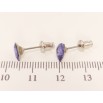Серьги Xuping цвет Родий с кристаллами Swarovski пусеты Треугольный кристалл Purple Velvet 7 мм фото №3 Серьги Xuping цвет Родий с кристаллами Swarovski пусеты Треугольный кристалл Purple Velvet 7 мм фото №3
