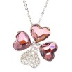 Кулон Xuping цвет Родий с кристаллами Swarovski на цепочке Клевер с кристаллами Rose длина 39-43.5см х 1мм фото №2 Кулон Xuping цвет Родий с кристаллами Swarovski на цепочке Клевер с кристаллами Rose длина 39-43.5см х 1мм фото №2