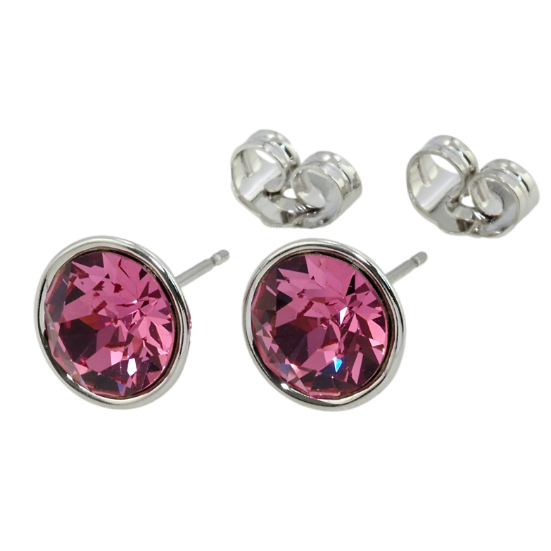 Сережки Xuping колір Родій з кристалами Swarovski пусети Кристал Rose ø 10мм фото №21 Сережки Xuping колір Родій з кристалами Swarovski пусети Кристал Rose ø 10мм фото №21