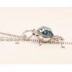 Кулон Xuping цвет Родий с кристаллами Swarovski на цепочке Котик с кристаллом Montana длина 38,5-43см х 1мм фото №4 Кулон Xuping цвет Родий с кристаллами Swarovski на цепочке Котик с кристаллом Montana длина 38,5-43см х 1мм фото №4