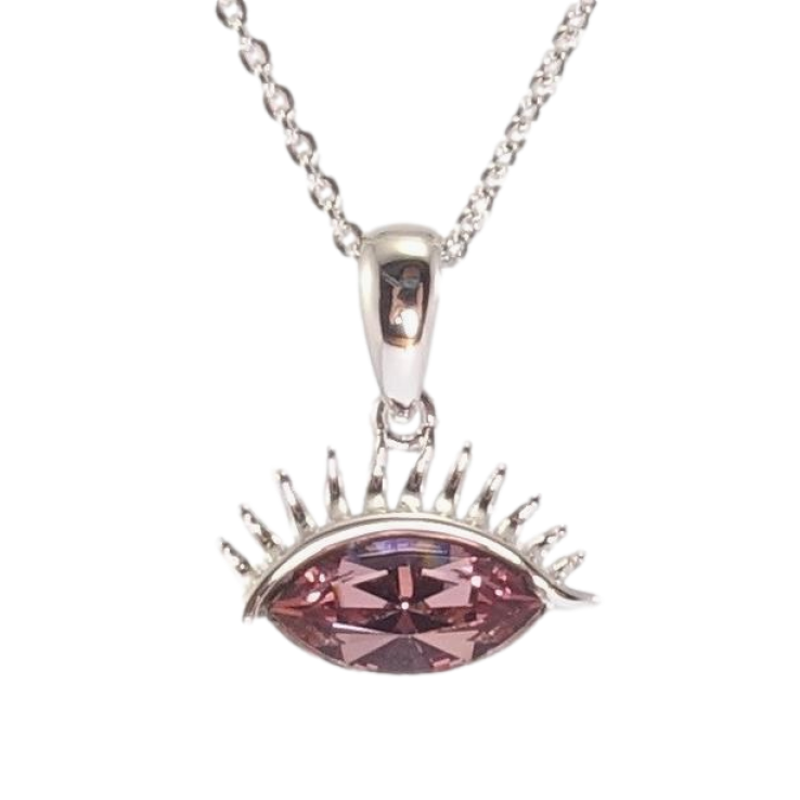 Кулон Xuping цвет Родий с кристаллами Swarovski на цепочке Глаз с кристаллом Rose длина 38,5-43.5см х 1мм фото №22 Кулон Xuping цвет Родий с кристаллами Swarovski на цепочке Глаз с кристаллом Rose длина 38,5-43.5см х 1мм фото №22