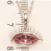 Кулон Xuping цвет Родий с кристаллами Swarovski на цепочке Глаз с кристаллом Rose длина 38,5-43.5см х 1мм фото №2