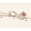 Кулон Xuping цвет Родий с кристаллами Swarovski на цепочке Глаз с кристаллом Rose длина 38,5-43.5см х 1мм фото №4