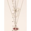 Кулон Xuping цвет Родий с кристаллами Swarovski на цепочке Глаз с кристаллом Rose длина 38,5-43.5см х 1мм фото №5
