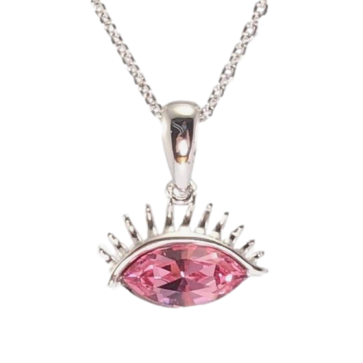 Кулон Xuping цвет Родий с кристаллами Swarovski на цепочке Глаз с кристаллом Light Rose длина 38,5-44см х фото №7 Кулон Xuping цвет Родий с кристаллами Swarovski на цепочке Глаз с кристаллом Light Rose длина 38,5-44см х фото №7
