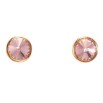 Сережки Xuping колір 18K з кристалами Swarovski пусети Кристал Rose в ободковій оправі ø 8мм фото №2