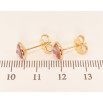 Сережки Xuping колір 18K з кристалами Swarovski пусети Кристал Rose в ободковій оправі ø 8мм фото №3