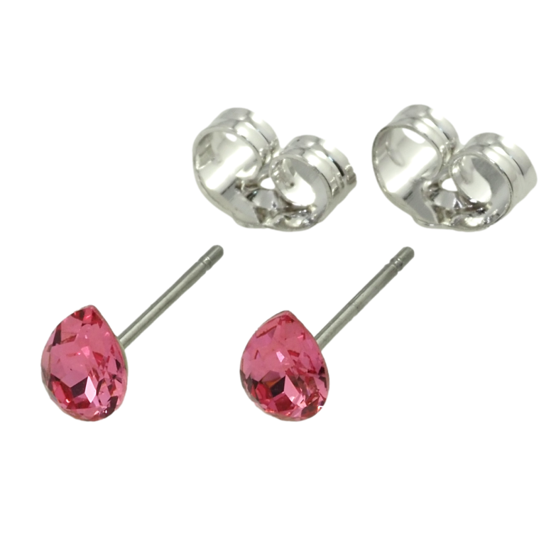 Сережки Xuping колір Родій з кристалами Swarovski пусети Крапелька кристал Light Rose 6х4мм фото №12 Сережки Xuping колір Родій з кристалами Swarovski пусети Крапелька кристал Light Rose 6х4мм фото №12