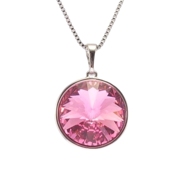 Кулон Xuping цвет Родий с кристаллами Swarovski на цепочке Кристалл Fuchsia длина 41-46см х 1мм фото №23 Кулон Xuping цвет Родий с кристаллами Swarovski на цепочке Кристалл Fuchsia длина 41-46см х 1мм фото №23