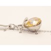 Кулон Xuping цвет Родий с кристаллами Swarovski на цепочке Сумочка кристалл Topaz Shimmer длина 46-51см фото №4