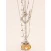 Кулон Xuping цвет Родий с кристаллами Swarovski на цепочке Сумочка кристалл Topaz Shimmer длина 46-51см фото №5