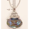 Кулон Xuping цвет Родий с кристаллами Swarovski на цепочке Сумочка кристалл Iridescent Green длина 46-51см фото №2