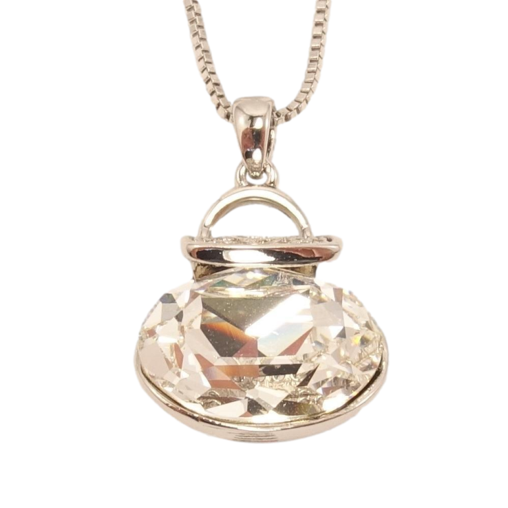 Кулон Xuping цвет Родий с кристаллами Swarovski на цепочке Сумочка кристалл Clear длина 46.5-51см фото №14 Кулон Xuping цвет Родий с кристаллами Swarovski на цепочке Сумочка кристалл Clear длина 46.5-51см фото №14