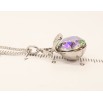 Кулон Xuping цвет Родий с кристаллами Swarovski на цепочке Сумочка кристалл Paradise Shine длина 46-51см фото №4