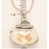Кулон Xuping цвет Родий с кристаллами Swarovski на цепочке Сумочка кристалл White Opal длина 45.5-51.5см фото №2