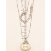 Кулон Xuping цвет Родий с кристаллами Swarovski на цепочке Сумочка кристалл White Opal длина 45.5-51.5см фото №5