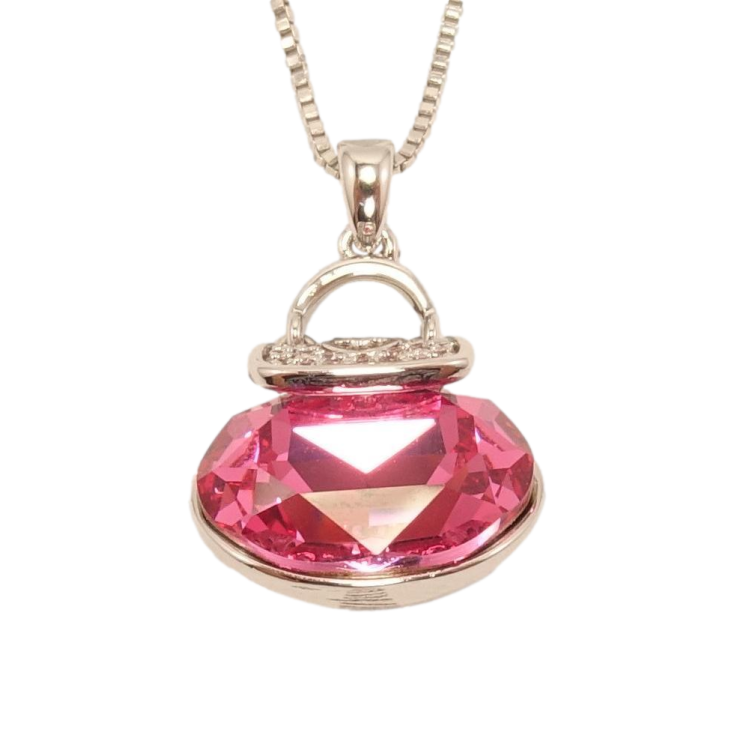 Кулон Xuping цвет Родий с кристаллами Swarovski на цепочке Сумочка кристалл Rose длина 46.5-52см фото №10 Кулон Xuping цвет Родий с кристаллами Swarovski на цепочке Сумочка кристалл Rose длина 46.5-52см фото №10