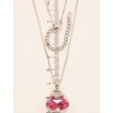 Кулон Xuping цвет Родий с кристаллами Swarovski на цепочке Сумочка кристалл Rose длина 46.5-52см фото №4