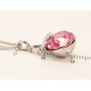 Кулон Xuping цвет Родий с кристаллами Swarovski на цепочке Сумочка кристалл Rose длина 46.5-52см фото №5