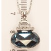Кулон Xuping цвет Родий с кристаллами Swarovski на цепочке Сумочка кристалл Montana длина 46-51.5см фото №2