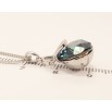 Кулон Xuping цвет Родий с кристаллами Swarovski на цепочке Сумочка кристалл Montana длина 46-51.5см фото №4