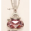 Кулон Xuping цвет Родий с кристаллами Swarovski на цепочке Сумочка кристалл Antique Pink длина 46-51см фото №2